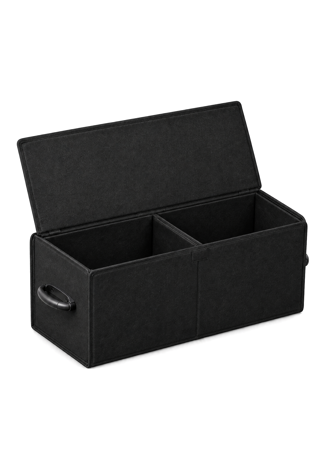 Katlanabilir Kapaklı Araç Bagaj Organizeri, 45 L, Çift Bölmeli, 60 × 28 × 27 cm