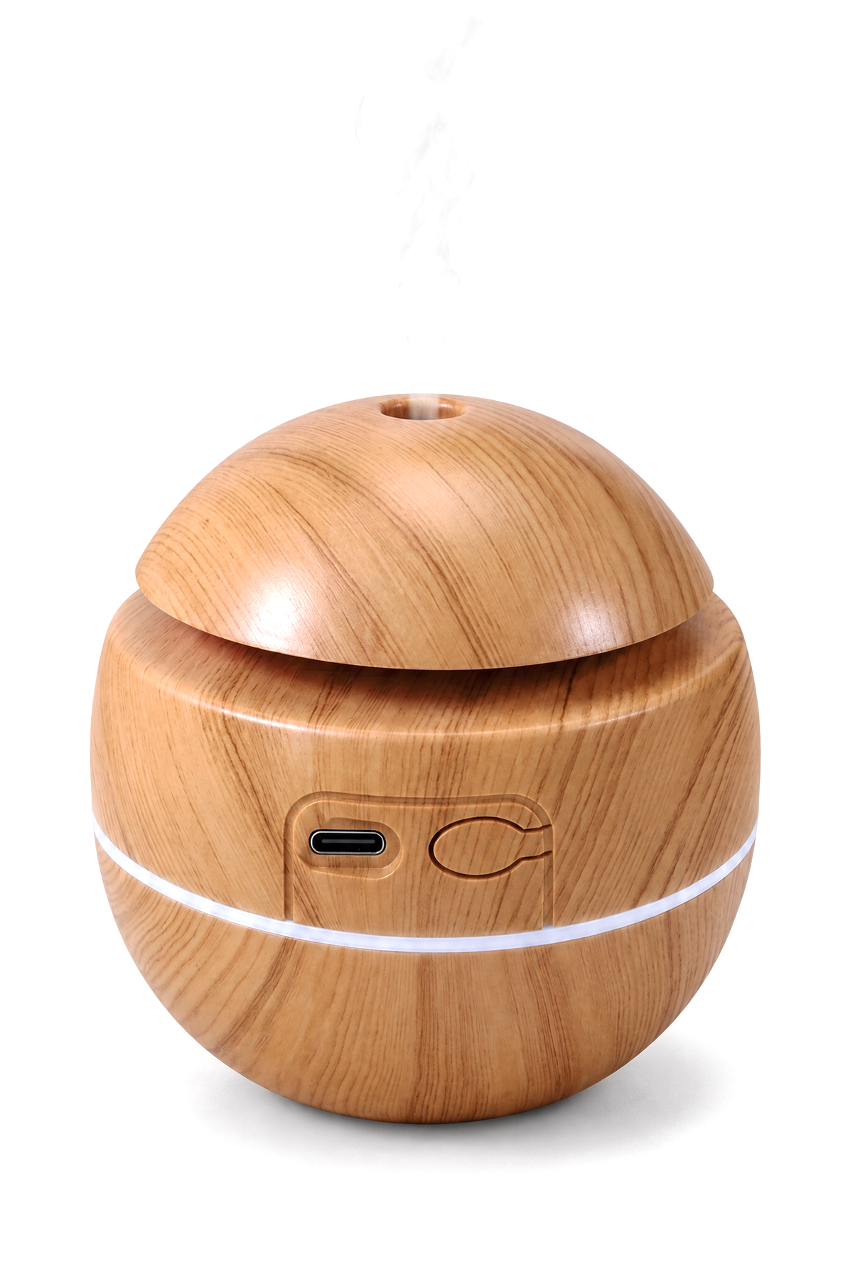 Küre Aroma Difüzörü Hava Nemlendirici USB Şarjlı Ahşap Görünümlü 10 cm – Bambu
