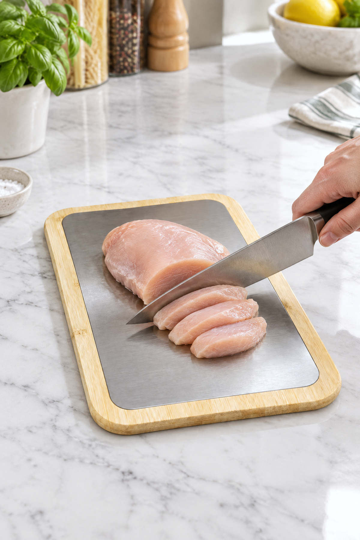 Ayaklı Cam Sunum Tabağı, Yaprak Desenli Oval Kayık Tabak, 540 ml, 33 x 13 x 10 cm
