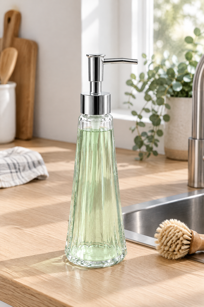 Eyfel Cam Sıvı Sabunluk 250 ml, Şeffaf, 7,5x22 cm