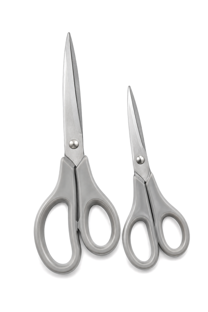 2'li Çok Amaçlı Makas Seti – Küçük Boy Gri, 14.5 Cm