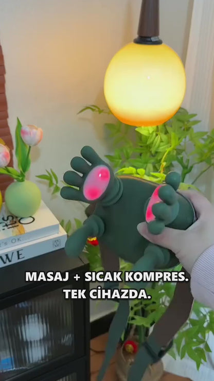 Şarjlı Boyun ve Omuz Masaj Aleti Isıtmalı Sıcak Kompresli Çift Başlıklı Taşınabilir