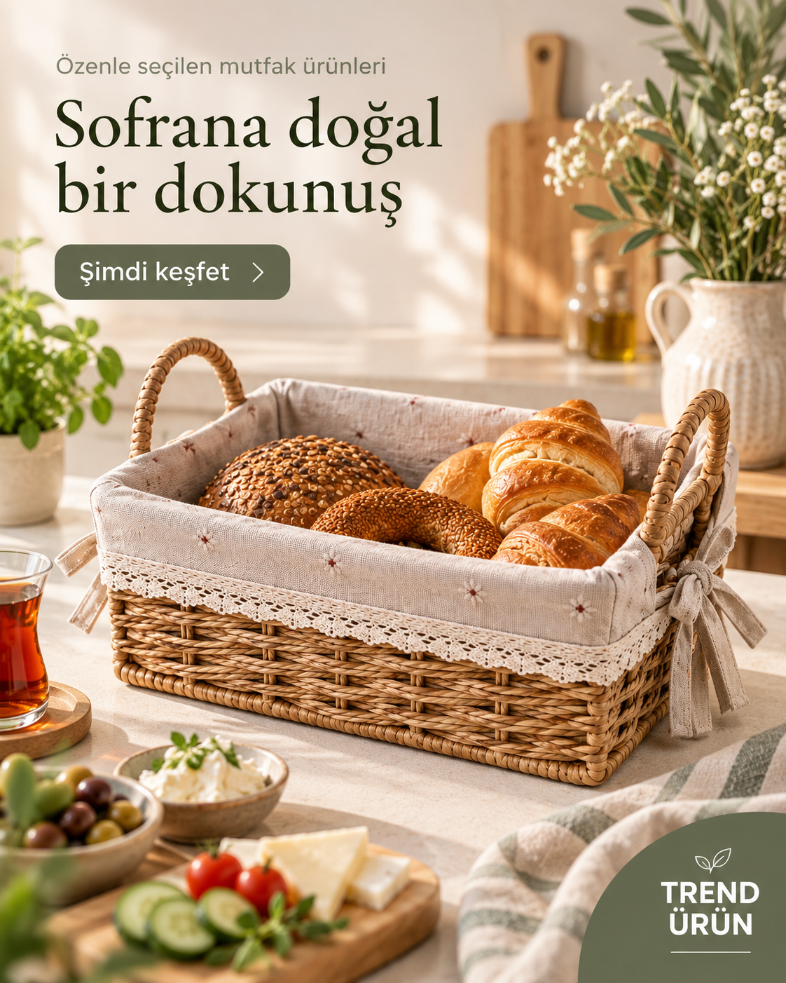 Sofrana doğal bir dokunuş