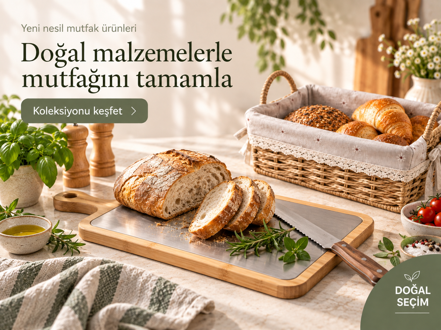 Doğal malzemelerle mutfağını tamamla