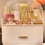 Çekmeceli  Makyaj, Takı ve Kozmetik Ürün Düzenleyici, Krem Renk Organizer