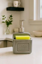 Şık ve Pratik Seramik Süngerlikli Sıvı Sabunluk/Deterjanlık , 500 ml - Görsel 8