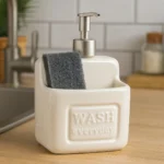 Şık ve Pratik Seramik Süngerlikli Sıvı Sabunluk/Deterjanlık , 500 ml