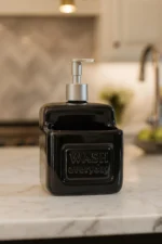 Şık ve Pratik Seramik Süngerlikli Sıvı Sabunluk/Deterjanlık , 500 ml - Görsel 5